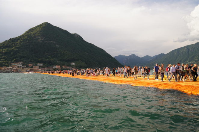 CHRISTO PROGETTO FLOATING PIERS - foto dal sito christojeanneclaude net